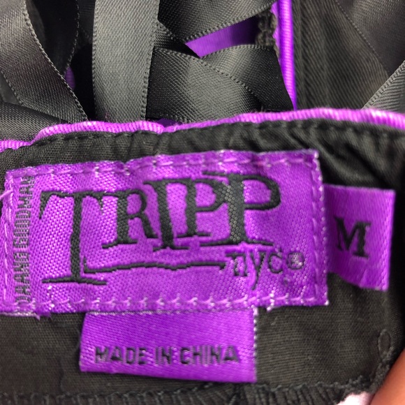 SOLD Tripp NYC Black & Purple Halter Corset - Picture 8 of 8